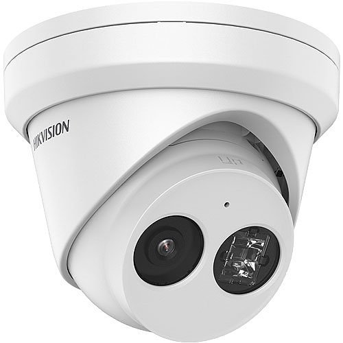 HikVision AcuSense Outdoor Turret, 4MP, H265+, 2.8mm, Day/Night, 120dB WDR, EXIR 2.0 (30m), IP67, PoE/12VDC, Mic