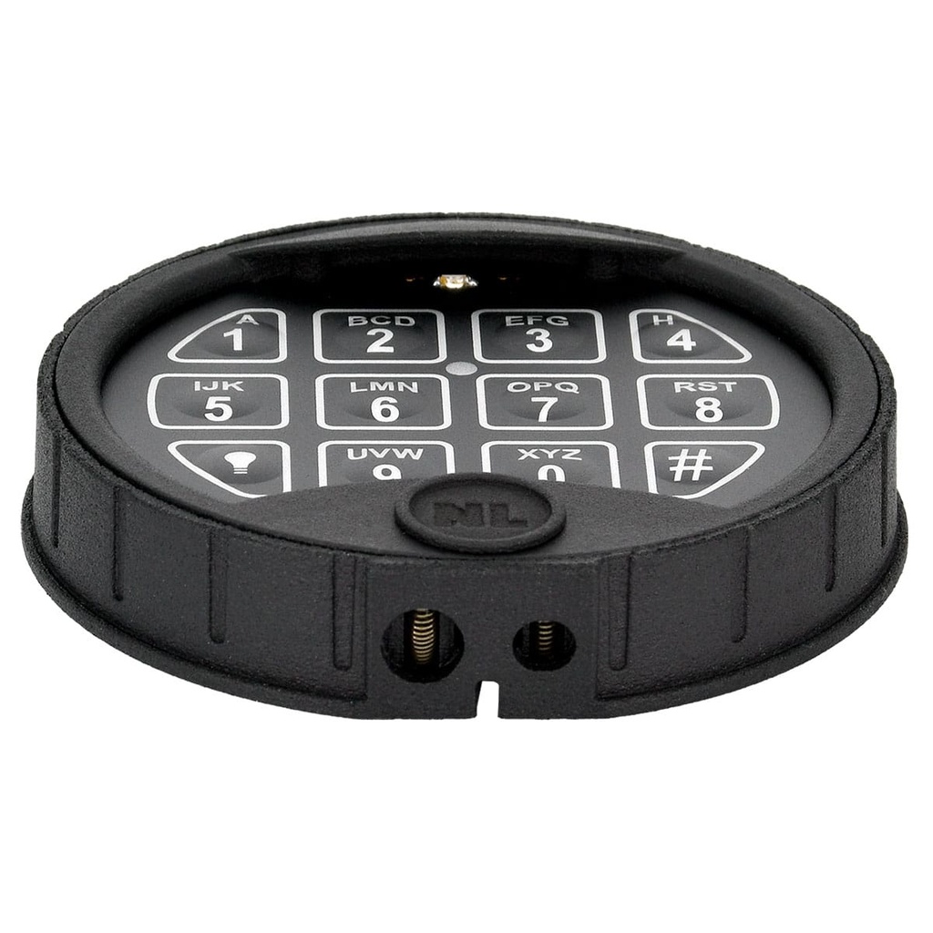 NL Lock TH20-D6 THinPut Black Textured Keypad. Rotating/Non-Rotating Keypad Only