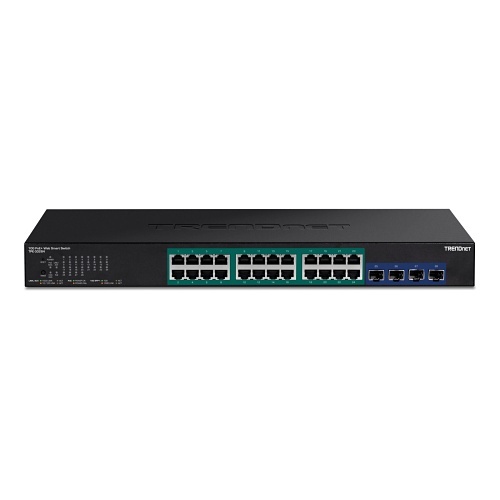 TRENDnet TPE-30284 28-Port Gigabit Web Smart Poe+ Switch with 10g SFP+ Slots