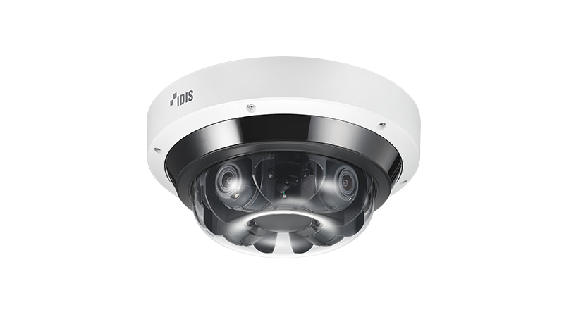 IDIS DC-U6K31WRA 5M 4-Channel AI Multi-Directional Camera, 3.3-7.02mm Motorized Varifocal Lens, IP67, IK10