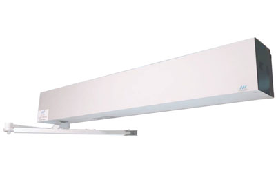 Micom SW800-1 Left Hand Push No Clutch Gear Model Single Door 39" Header Clear Aluminum Finish Field Reversible