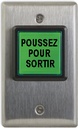 Camden GREEN ILLUM "POUSSEZ POUR SORTIR" SW 12/24V LED
