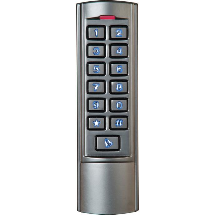 Camden Slim-line stand alone prox. reader & keypad, 1 relay, 2,000 users