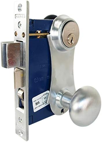 Marks USA 21AC/26D-W-LHR Mortise Lock (D-Cyl)  Entrance knobset 26D
