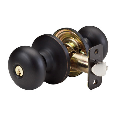 Master Lock BC0112PKA4S Residential Entrance Biscuit Knob Aged Bronze Schlage Keyway