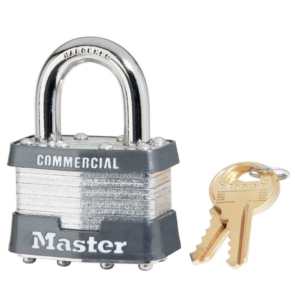 Master Lock 21KA 1-3/4" (44mm) Wide Laminated Steel Rekeyable Pin Tumbler Padlock, Keyed Alike w/ W1 to 2489 Keyway 