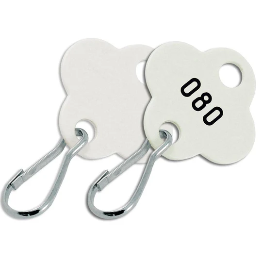 Lucky Line Shamrock Tag, w/hook, White with special sequence