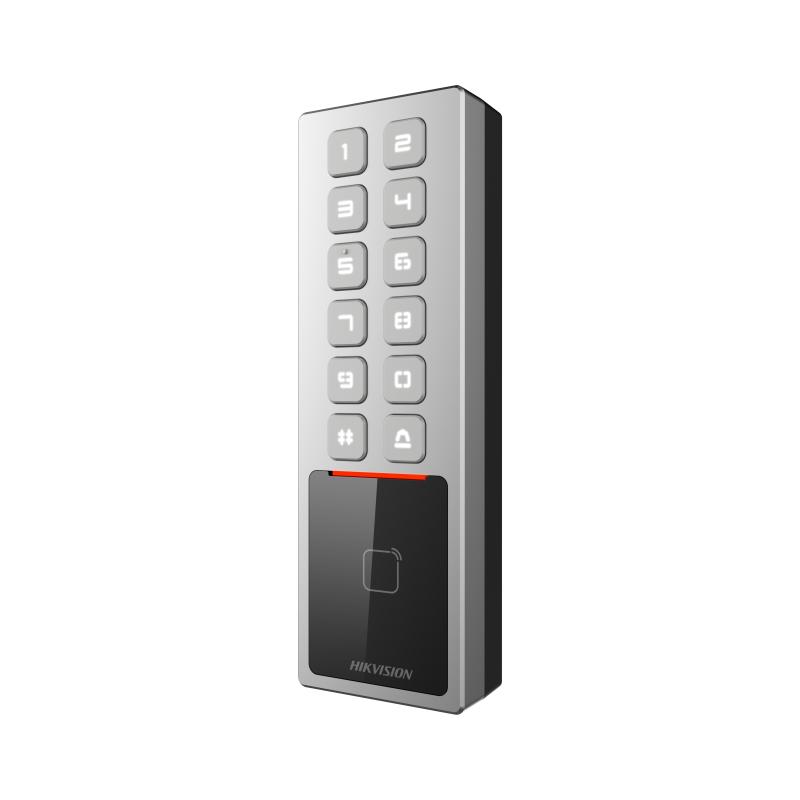 Access Control Terminal/Built-in Mifare card reading module and Bluetooth module/IP65,IK08/Storage with 10,000 cards and 100,000 events/support mobile APP hik-connect