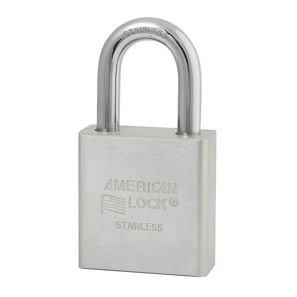 American Lock 1-3/4in (44mm) Solid Stainless Steel Pin Tumbler Padlock