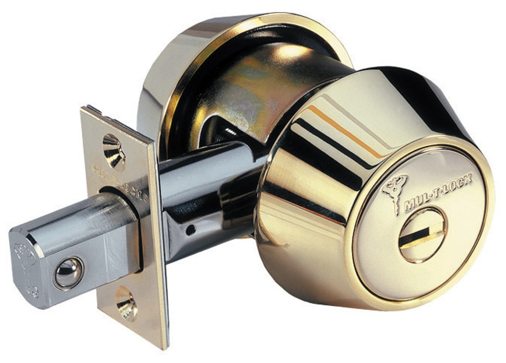 Mul-t-lock 236+01215R Hercular Double Cylinder Deadbolt Polished Brass - MTL600