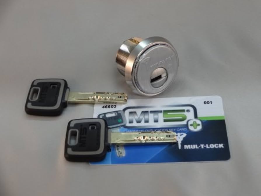 Mul-t-lock 348E-02100 7X7 Mortise cylinder 1-1/8 in Satin Chrome Finish