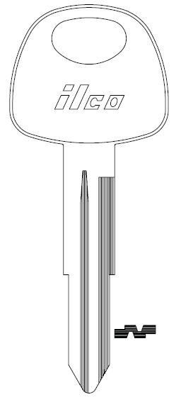 [X196] Ilco X196 Key Blank HY5