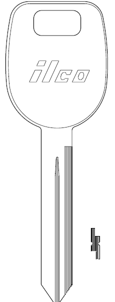[X263-P MIT6-P] Ilco X263-P Mitsubishi Plastic Head Key Blank MIT6-P