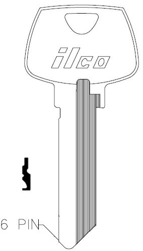 [1007LC5] Ilco 1007LC Sargent Blank 6275LC 5 Pin