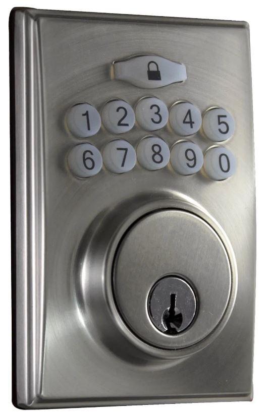 [DK201-MD15] Sure-Loc Electronic Modern Deadbolt (15 Satin Nickel, KW1 - Kwikset)