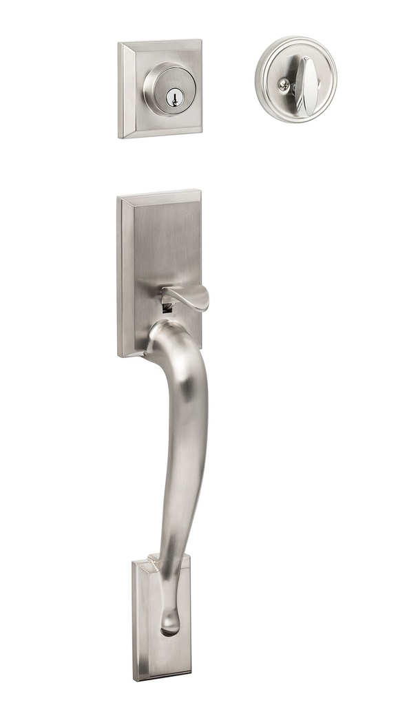 [MA507 15] Sure-Loc Madison Handleset (Satin Nickel, Entry - Kwikset KW1 Keyway)