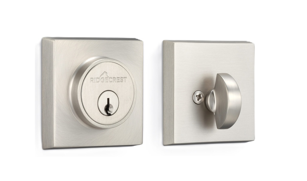 [DB201-LN 15] Ridgecrest by Sure-Loc Logan Deadbolt (Satin Nickel, KW1 - Kwikset)
