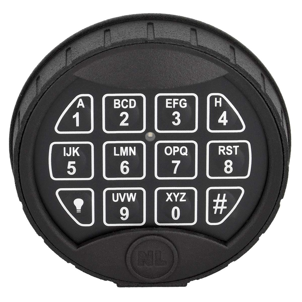 NL Lock TH20-D6 THinPut Black Textured Keypad. Rotating/Non-Rotating Keypad Only