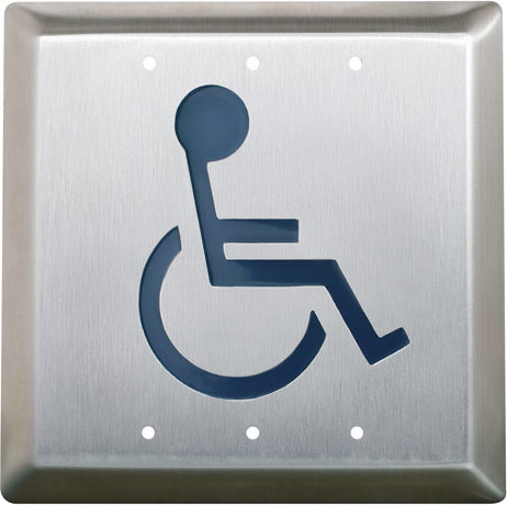 [CM-45/2] Camden 4-1/2 Square Push Plate Switch (/2 - Wheelchair, No, None)