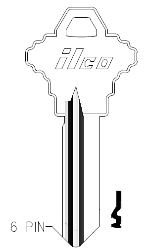 [A1145J] Ilco A1145J Schlage Key Blank 6-pin