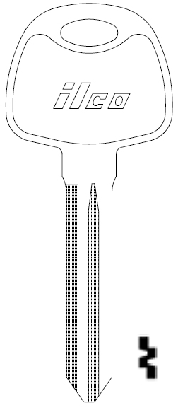 Ilco X282 Hyundai Key Blank HY17-P