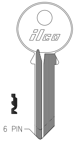 [998GB] Ilco 998GB Key Blank