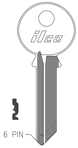 [998GD] Ilco 998GD Key Blank