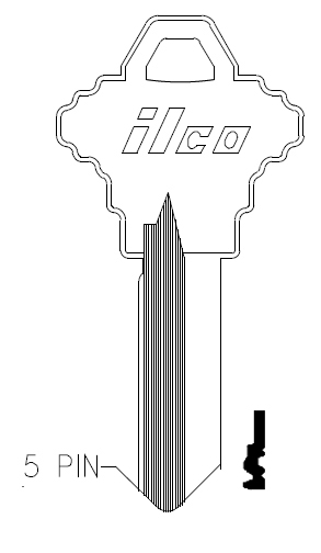 [1145FG] Ilco 1145FG Schlage Key Blank