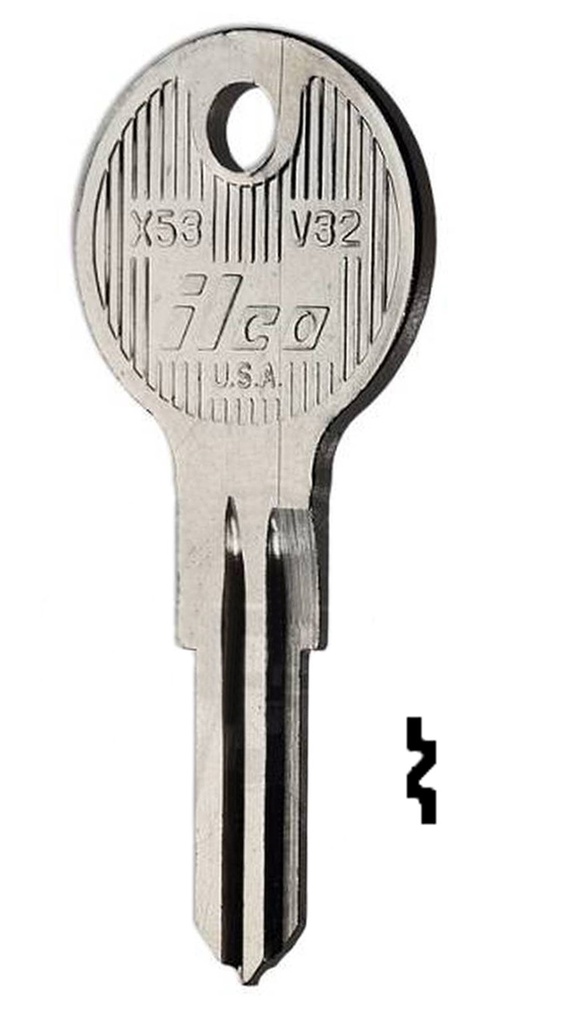 Ilco X53 Kenworth, Peterbilt Key Blank V32