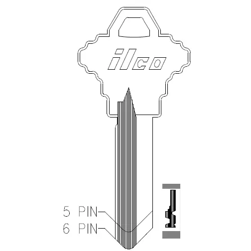 Ilco A1145EF Schlage Key Blank 6 pin