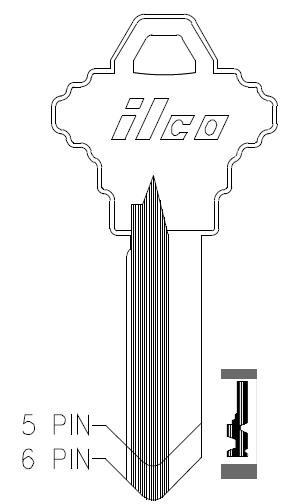 Ilco A1145EF Schlage Key Blank 6 pin