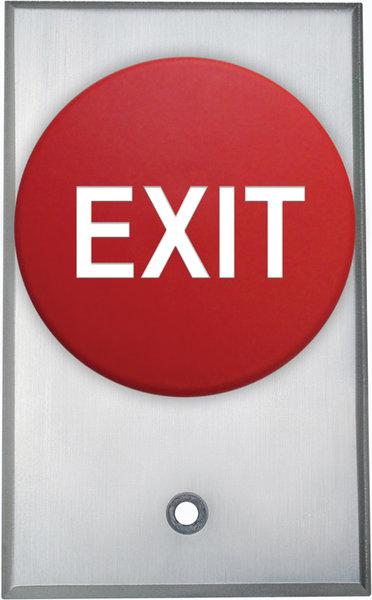 Camden Mushroom Red Exit Switch Spring Return, N/O & N/C, Momentary