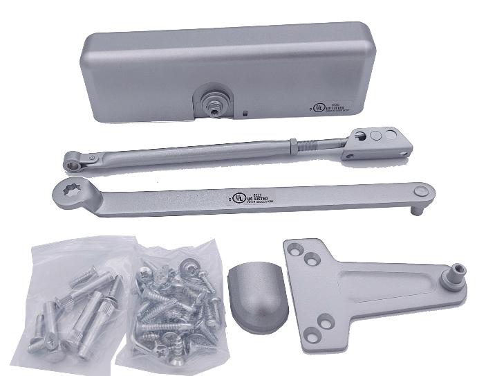 Dorex 1700 AL Power Adjustable Door Closer Aluminum, 2-5 w/Back Check