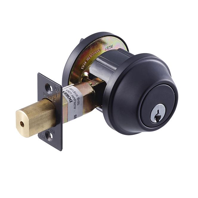 Dorex TLA51 Single Cylinder Black Deadbolt w/ Schlage Keyway