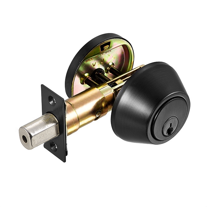 Dorex 20151 Single Cylinder Matte Black Deadbolt Weiser Keyway