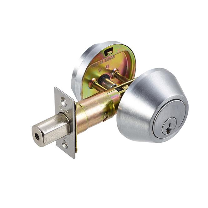 Dorex Deadbolt Single Cylinder Schlage Keyway Satin Stainless Steel