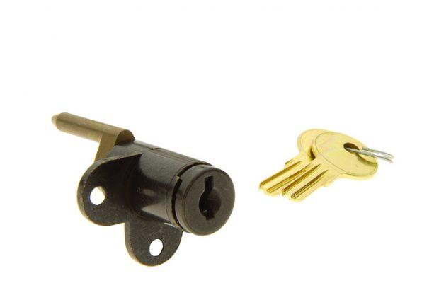 90° Corner Cam Lock Removable Core - 11/16In Dia. (17 Mm) Dull Black