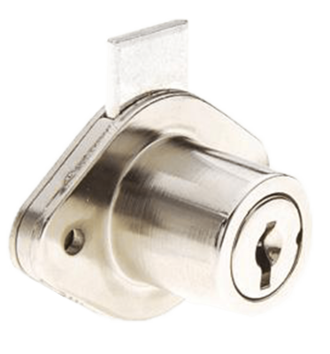 [980-14-11 KD] Drawer Lock 7/8" (22mm) - Nickel - KD