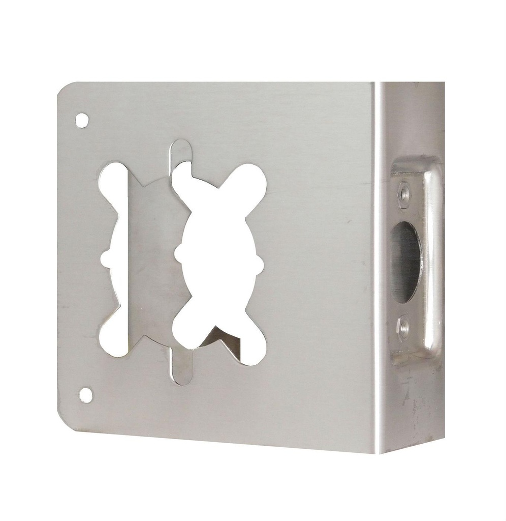 Don-jo 81-S -2-CW Wrap Around Lockset - 1-3/4 x 2-3/4 x 4" Stainless Steel