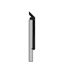 [DS138C48-2] Draft Seal Door Bottom Sweep, Clear Anodized 2" High With 1" Rubber Insert, 48"