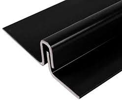 Frontline 2304 Interlock Astragal Steel Powder Coated Black 2-3/8W (For Outswing Doors) X 82In High X 1.75In Throat