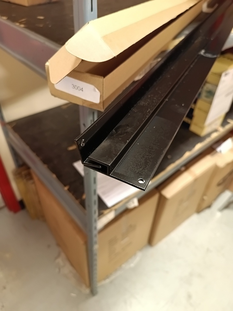 Interlock Astragal Aluminum Powder Coated Black (1-1/2In W) (For Inswing Doors)