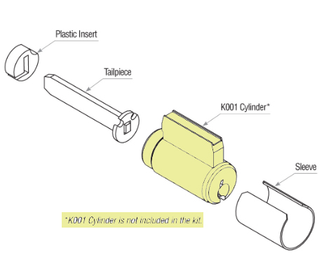 GMS KIT-K001YA Yale Conversion Kit for Key-in-Knob Cylinders