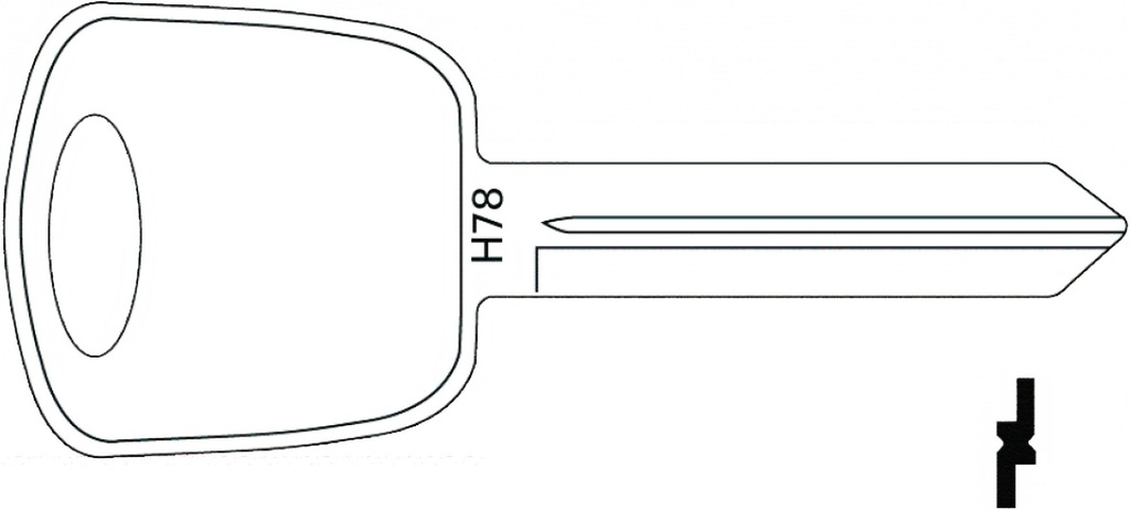 Jet 1196CM Ford Key Blank H78