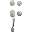 Master Lock HDLBC0615KA4S Residential Entrance Handle Set W/Biscuit Knob  Satin Nickel Schlage