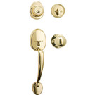 Master Lock HDLBC0603KA4S Residential Entrance Handle Set W/Biscuit Knob Polished Brass Schlage