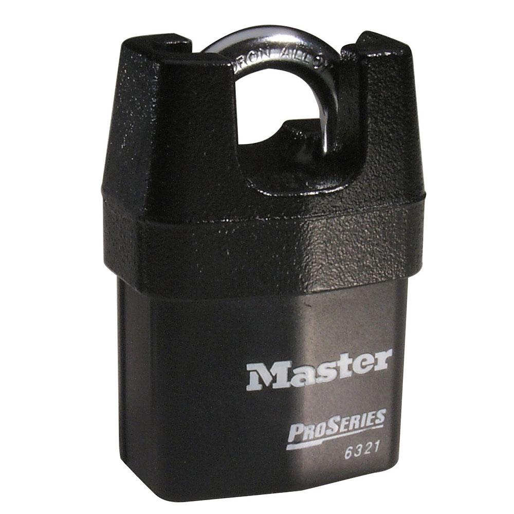 Master Lock 6321KZ 2-1/8" (54mm) Wide ProSeries® Shrouded Laminated Steel Rekeyable Pin Tumbler Padlock, (Zero Bitted) 