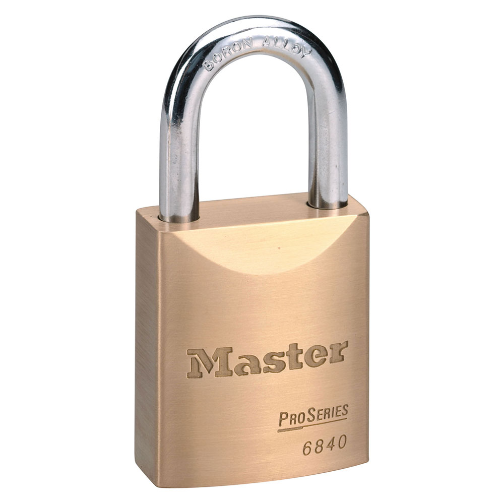 Master Lock 6840KA 1-3/4" (44mm) Wide ProSeries® Solid Brass Rekeyable Pin Tumbler Padlock, Keyed Alike w/ 17G915 Keyway