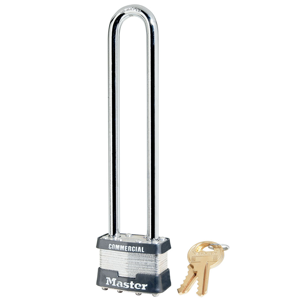 Master Lock 21KZLN 1-3/4" (44mm) Wide Laminated Steel Rekeyable Pin Tumbler Padlock 5-3/4" (15cm) Shackle, (Zero Bitted) w/ W1 Keyway 