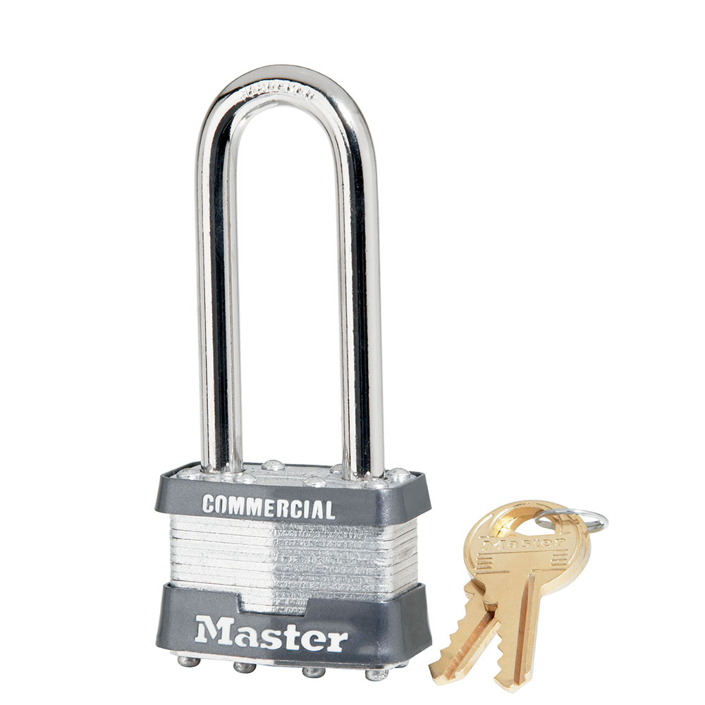 Master Lock 21KALJ 1-3/4" (44mm) Wide Laminated Steel Rekeyable Pin Tumbler Padlock with 2-1/2" (64mm) Shackle, Keyed Alike w/ W1 to 2752 Keyway 